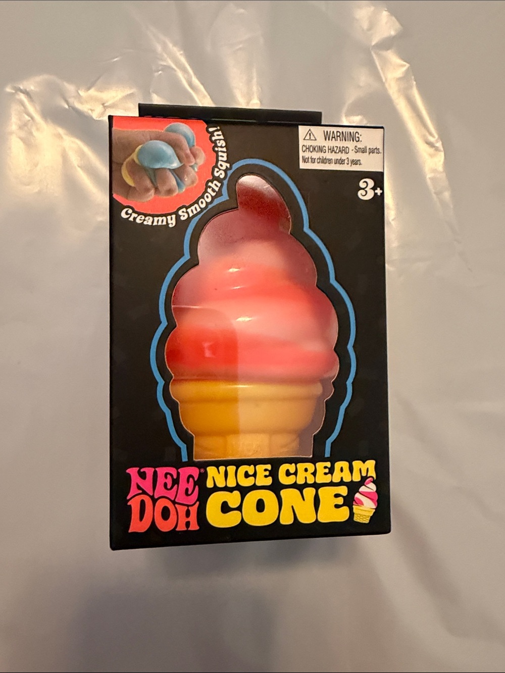 NIB Needoh Nice Cream Cone Squishy orange